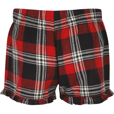 Ladies' tartan frill shorts